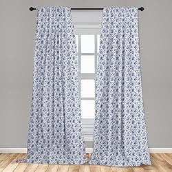 Lunarable Flower Curtains, Small Wild Flowers