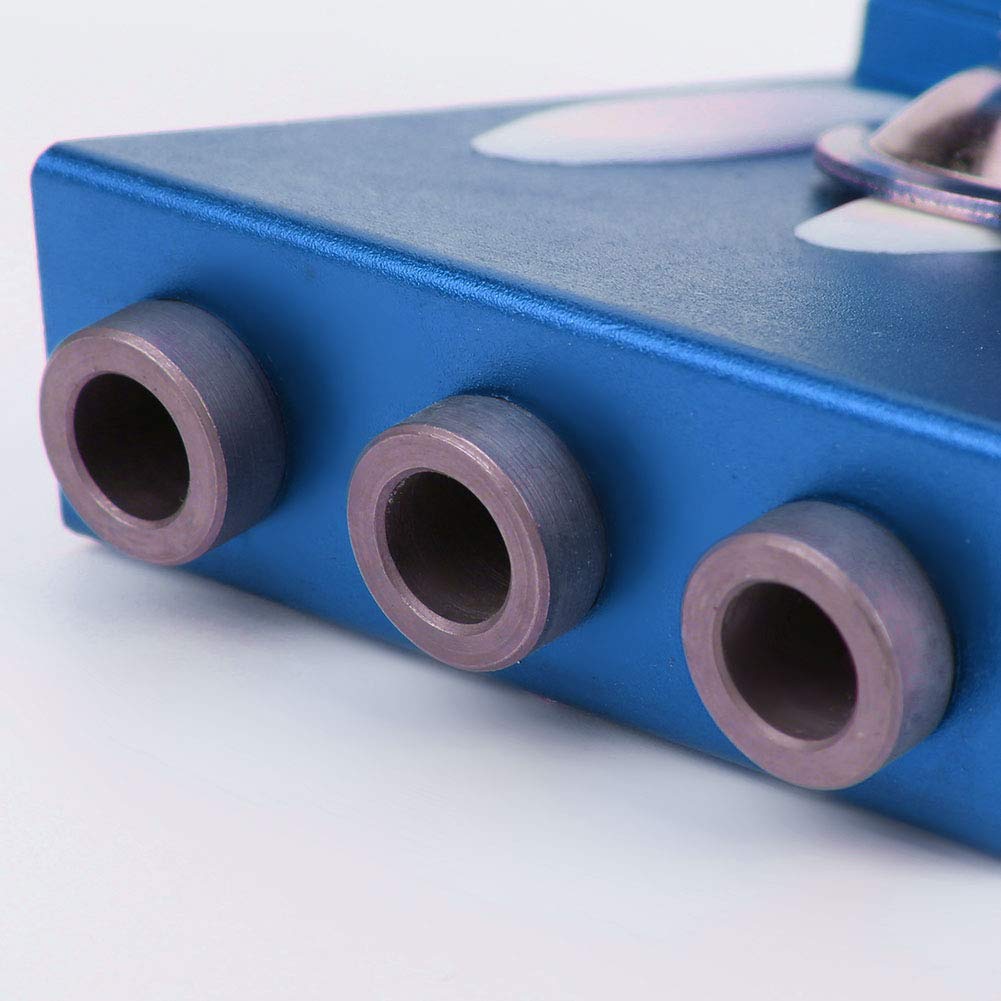 TOPINCN Pocket-Hole Screw Kit, Pocket Hole Jig System, Pocket Hole Jig Pocket Hole Jig Set Drill Jig Pocket Hole for Home Furniture DIY Woodworking(Blue)