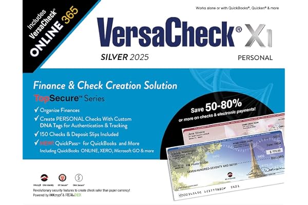 VersaCheck X1 Silver 2025 (Download) + VersaCheck ONLINE Silver 1yr Sub Bundle [PC Download]