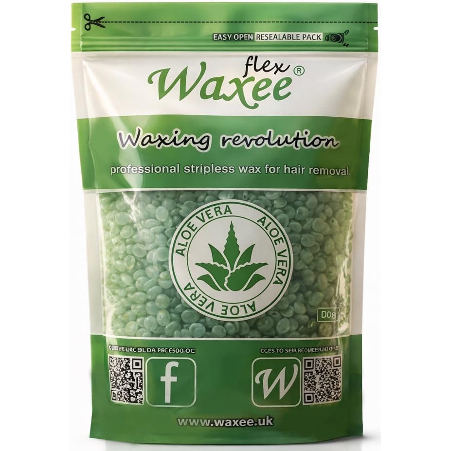 Film Hard wax Stripless hair removal Wax, WAXEE flex, 500g, ALOE, Pellets, Bikini, No strips! Brazilian waxing, HOT!