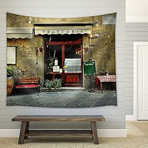 Italian Restaurant - Fabric Wall Tapestry Home Decor - 51x60 inches