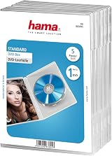 Hama CD/DVD Cases 5-Pack with Booklet Holder Clear Hinged Box Set