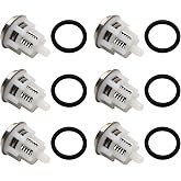 6Pcs Pressure Washer Pumps Check Valves For Select EZ TC TP TX Pumps Models | Replace Kit K123 For EZ2536E EZ3040G TC1507E345 TX1510S34 EZ2542E HTX18105 TP2530J34，Outer Diameter 0.854" and 1.1" Height