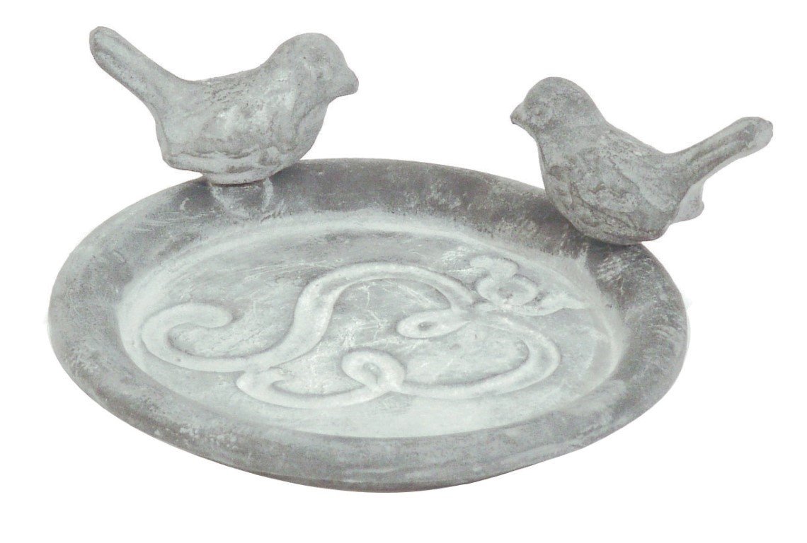 Fallen Fruits Pot Saucer with Birds - Grey