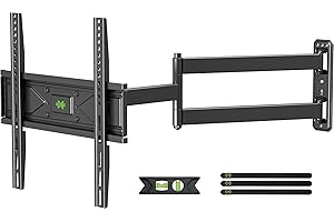 USX MOUNT Full Motion Long Arm TV Wall Mount for Most 32-70 Inch TVs up to 80 Lbs, TV Wall Bracket with Smooth Motion Swivel 