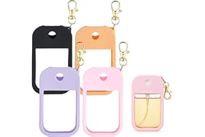 4 Pcs Hand Sanitizer Case Compatible with Touchland, Silicone Case Compatible with Touchland, Hand Sanitizer Holder with Keyc