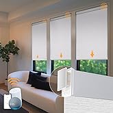 Motorized Blinds No Drill Automatic Blinds for Windows Cordless Roller Shades Electric Blinds with Remote Control Smart Blind