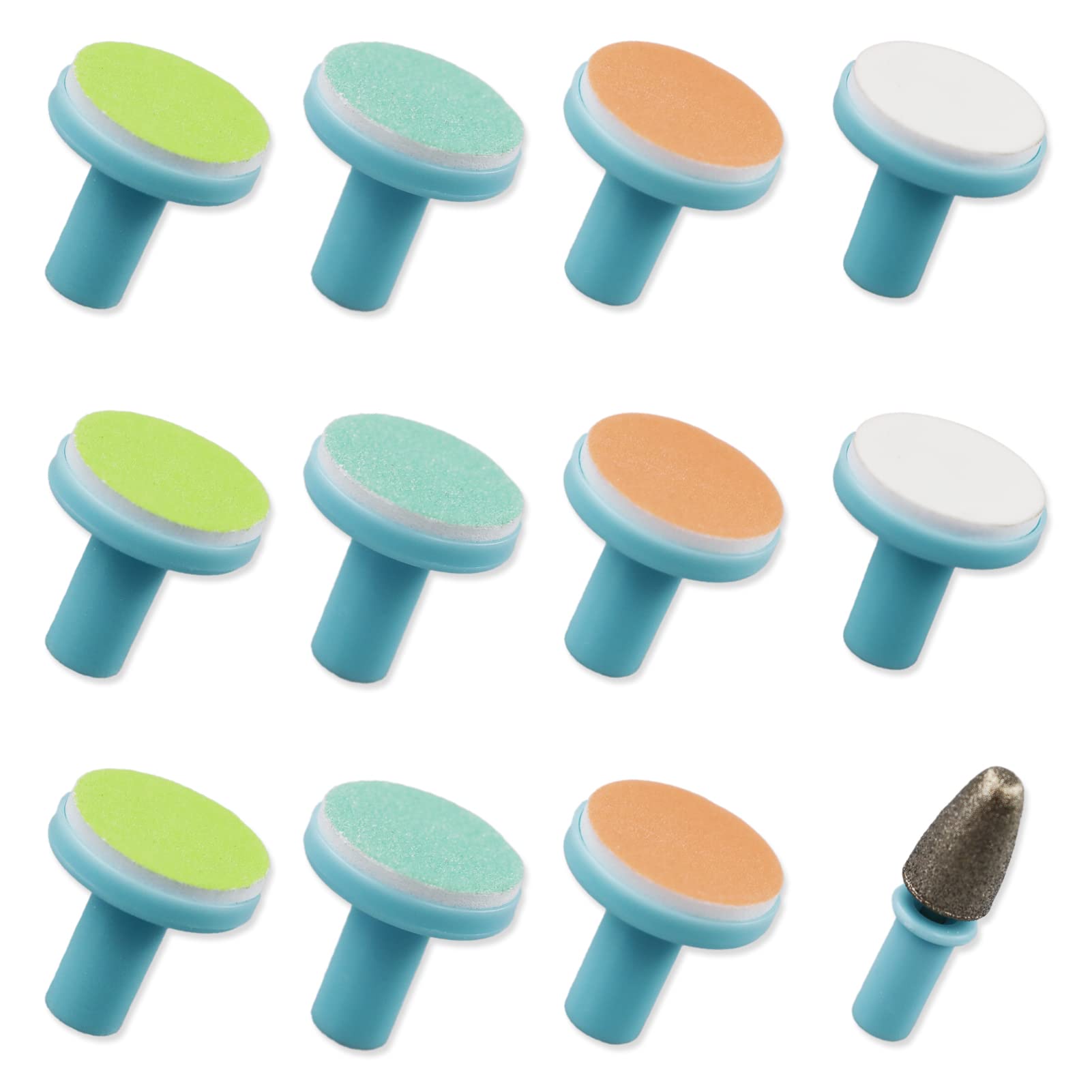 12 Pieces Baby Nail File Pads Nail Trimmer Replacement Pads Electric Baby Nail Grinding Heads for Standard Electric Kid Nail Trimmer Suits to Newborn Infant Toddler