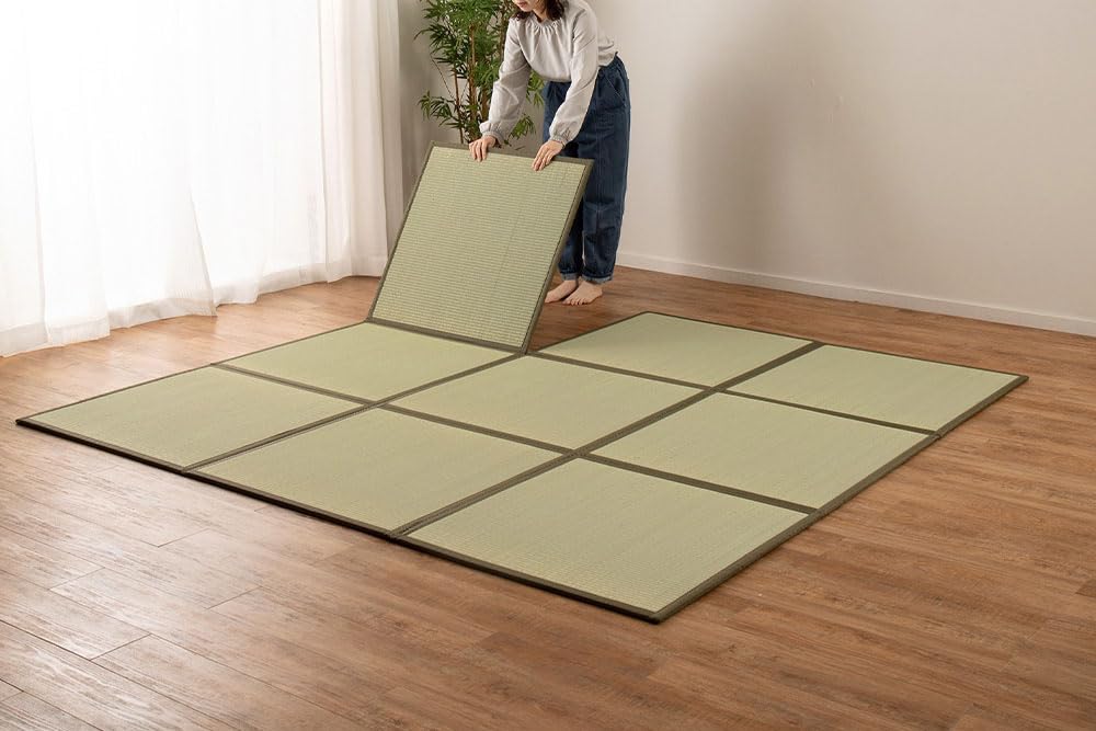 Photo 1 of ??????? PaletteLife Folding Connected Tatami Mat 9 Panels, Green, 88.6 x 88.6 x 0.4 inches (225 x 225 x 1.1 cm)