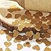 Ling's moment Confetti Hearts Christmas Decorations for Wedding Table Confetti Festival Items & Party Props, Gold Glitter Confetti - DIY Kits, 100pcs of 1