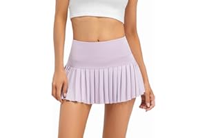 Raroauf Womens Pleated Tennis Skirts with Shorts High Waisted Mini Skirt Golf Skort Athletic Skirts Workout Pickball