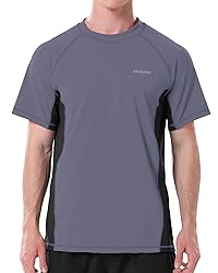 VAYAGER Men's Swim Shirts Rash Guard UPF 50+ Quick