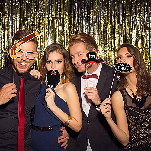 JDYW 48 Pieza Pirata Fiesta Accesorio Parche Pirata Photo Booth Props