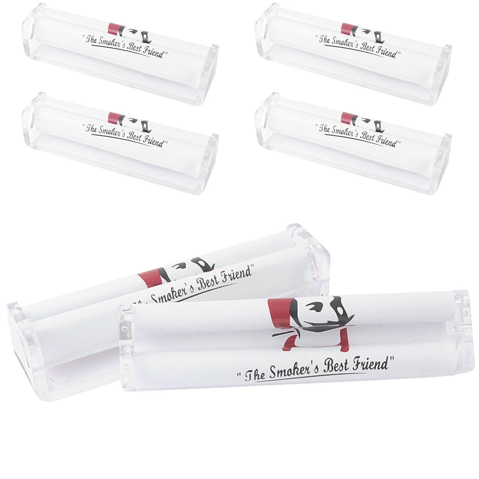 Xiciki 6 PCS Cigarette Roller 78mm, Plastic Cigarette Rolling Machine, Tobacco Manual Maker Roller for Making Cigarettes, Roller Maker Accessories