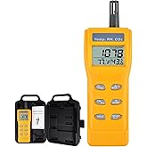 CO2 Meter Portable CO2 Detector Digital CO2 Monitor with Alarm Function Carbon Dioxide Temperature and Humidity Meter, NDIR CO2 Sensor Indoor Air Quality Monitor for Home Office Grow Room