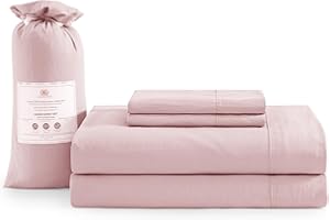 Casa Platino Bedding Sheets and Pillowcases, Pre-Washed Ultra Soft & Breathable Full Bed Sheets Set, Hydro-Brushed Microfiber Cooling Full Size Sheet Set, Deep Pockets - Sepia Rose