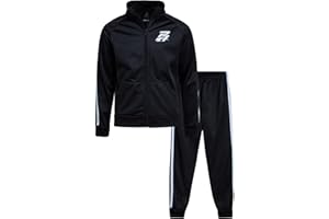 Pro Athlete Boys’ Tracksuit Set – 2 Piece Active Tricot Sweatshirt and Jogger Pants (8-12)