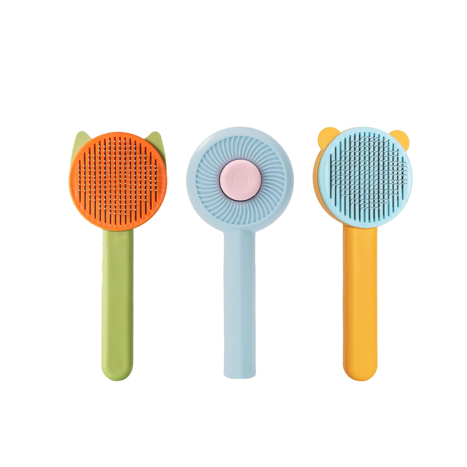 emlstyle Cat Brush Dog Brush for Grooming,Pet Brush for Short or Long Haired Cats Puppy Kitten Massage to Remove Loose Undercoat, Mats, Tangled Hair and Shed Fur 3 Pack