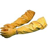 Atlas GLV26 772 Large Nitrile Chemical Resistant Gloves, 25", Yellow, 1-Pair