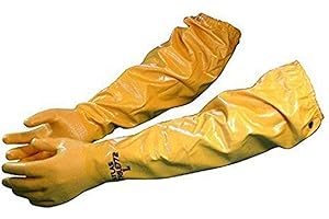 Atlas GLV26 772 Large Nitrile Chemical Resistant Gloves, 25", Yellow, 1-Pair