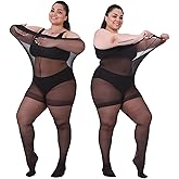 LADYFAN 2 Pack Plus Size Pantyhose for Women – 30D Ultra-Sheer Control Top Tights Reinforced Toe & Waistband