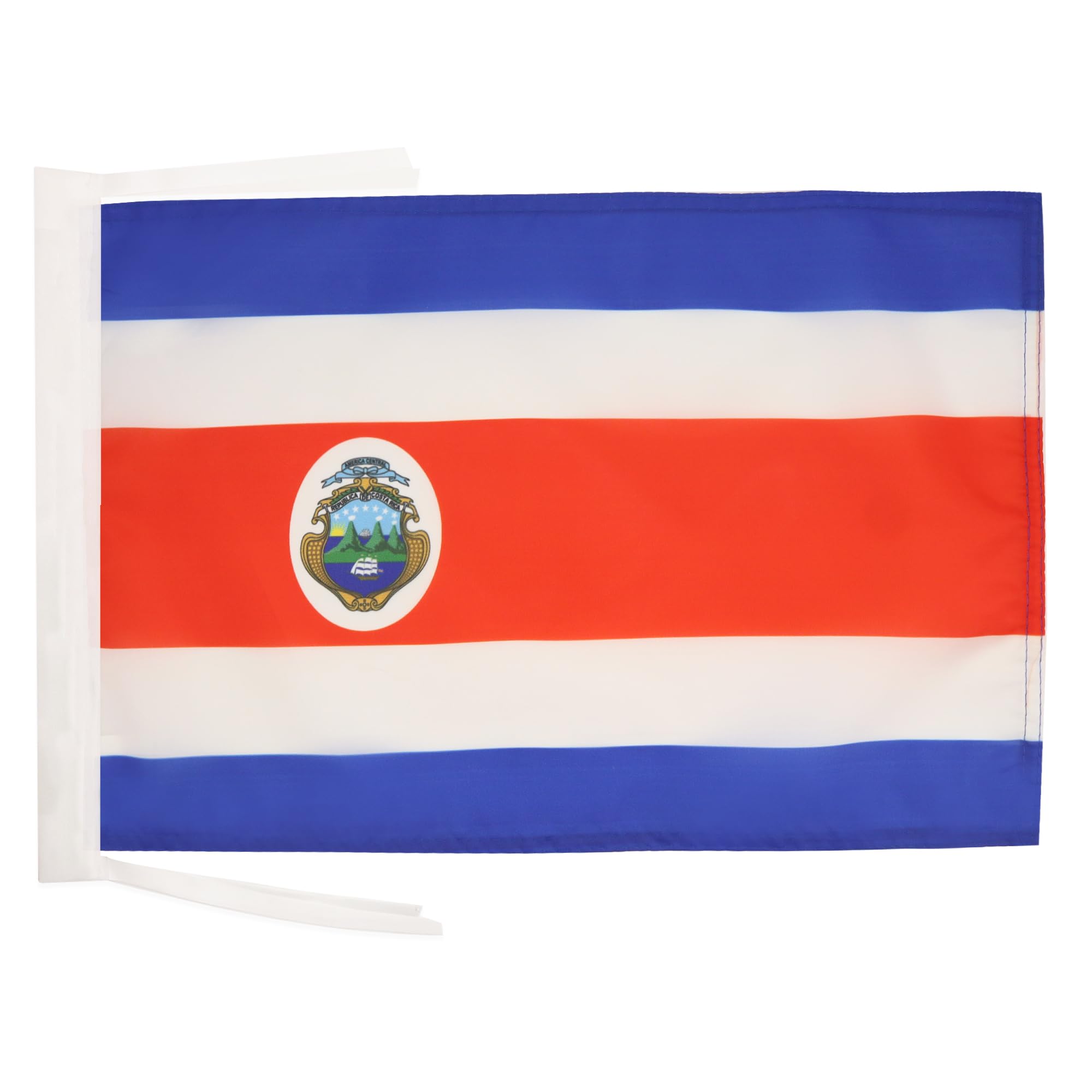 AZ FLAG - Costa Rica Flag - 18'' x 12'' - 100% Polyester Costa Rican Small Banner with Two Cords - Fade Resistant - Vivid Colors - 18x12 in - 45x30 Cm — image 1