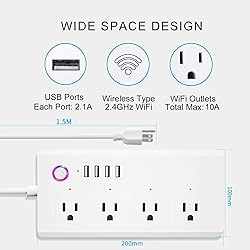 XENON Smart Power Strip - Surge Protector with 4