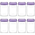 Maymom Storage Bottles Compatible with Lansinoh Pumps, Widemouth Version; Replace or Compatible with Laninoh Momma Bottles; 8 ct, 5oz