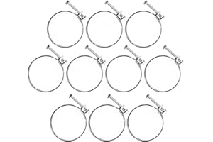 POWERTEC 70214-P2 1-1/2 Inch Double Wire Hose Clamp with bolt, Adjustable Hose Clamps for Pool Hose for Above Ground Pools & Spa Hose, Pipe Clamp, Worm Gear Clamp, 10 pack (Color May Vary)