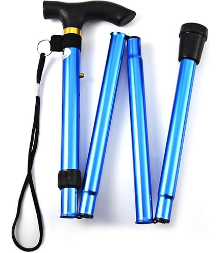 supregear Canne pliante à 5 niveaux réglables en hauteur, canne de