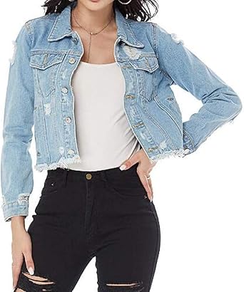 cut off jean jacket womens