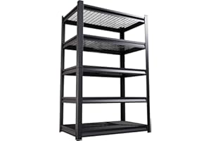 ZIWJHK 72”H Garage Shelving 5 Tier Metal Shelves Adjustable Garage Storage Shelves Storage Rack 3000LBS Heavy Duty Industrial Shelving Unit Wire Shelf Rack Shelf for Storage Room,35.4”W×15.7”D×72”H