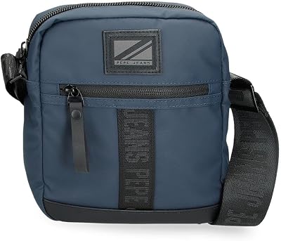 Hoxton Umhängetasche, mittelgroß, Blau, 17 x 22 x 6 cm, Polyester, blau, Talla única, Mittelgroße Umhängetasche