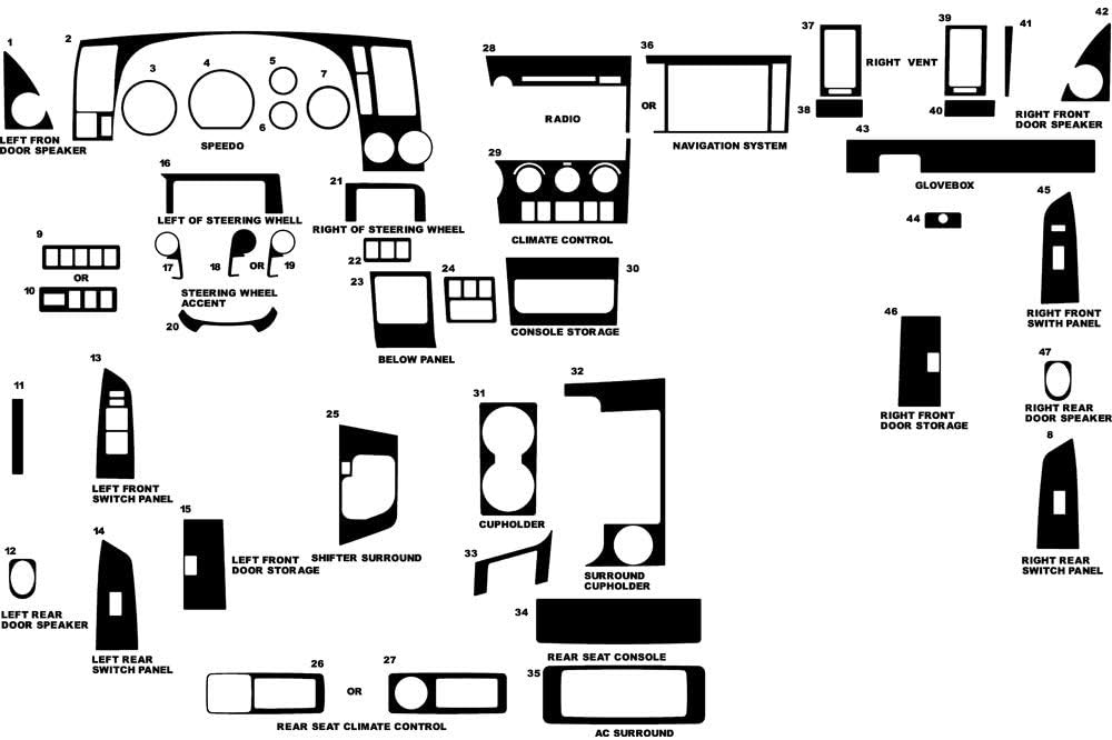 Rvinyl Rdash Dash Kit Decal Trim for Toyota Tundra 2007-2013 - Carbon Fiber 4D (Pink)