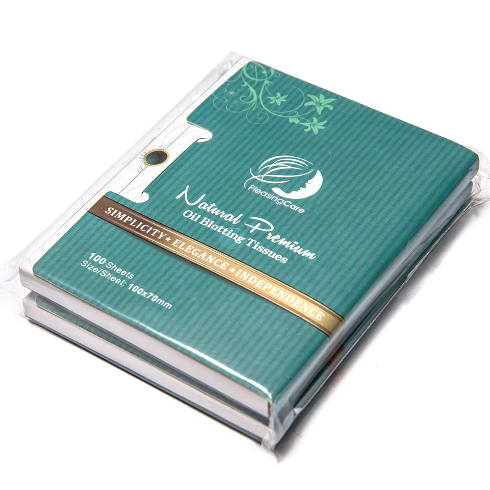 Natural Bamboo Charcoal Oil Absorbing Tissues - 100 Counts, Easy Take Out Design - Top Oil Blotting Paper, Premium Handy Face Blotting Sheets - Facial Skin Care or Make Up Must Have! : Beauty