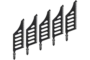 5pcs Special Wood T142HB Jigsaw Blades, High Carbon Steel Flush Cutting T Shank Jig Saw Blades for Plywood Cork Fiberboard Co