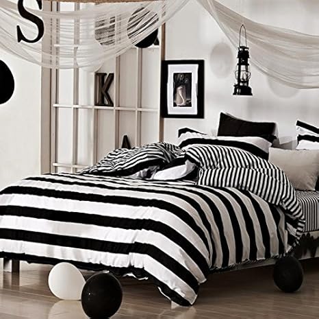 Amazon Com Benbu High End Fashion Bedding Zebra Black And