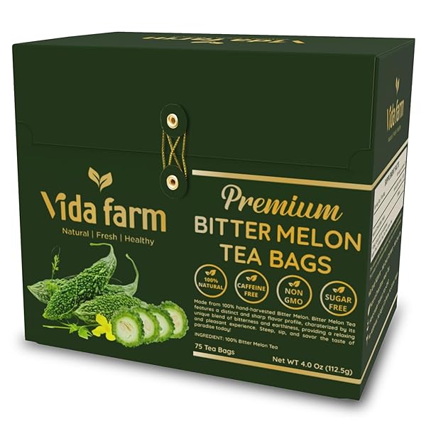 VIDA FARM 75 PREMIUM BITTER MELON TEA BAGS,...