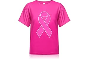 ramede Breast Cancer Shirts Women Pink Ribbon Breast Cancer Awareness T-Shirts for Breast Cancer Awareness Gifts