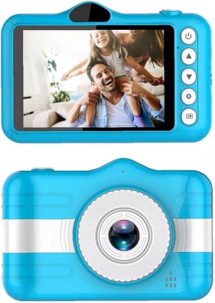 Kids Digital Camera 3 5inch Multi Usage Screen with 32GB SD Card 1080P HD Video Cute Cartoon Camera for Child Gifts Blue