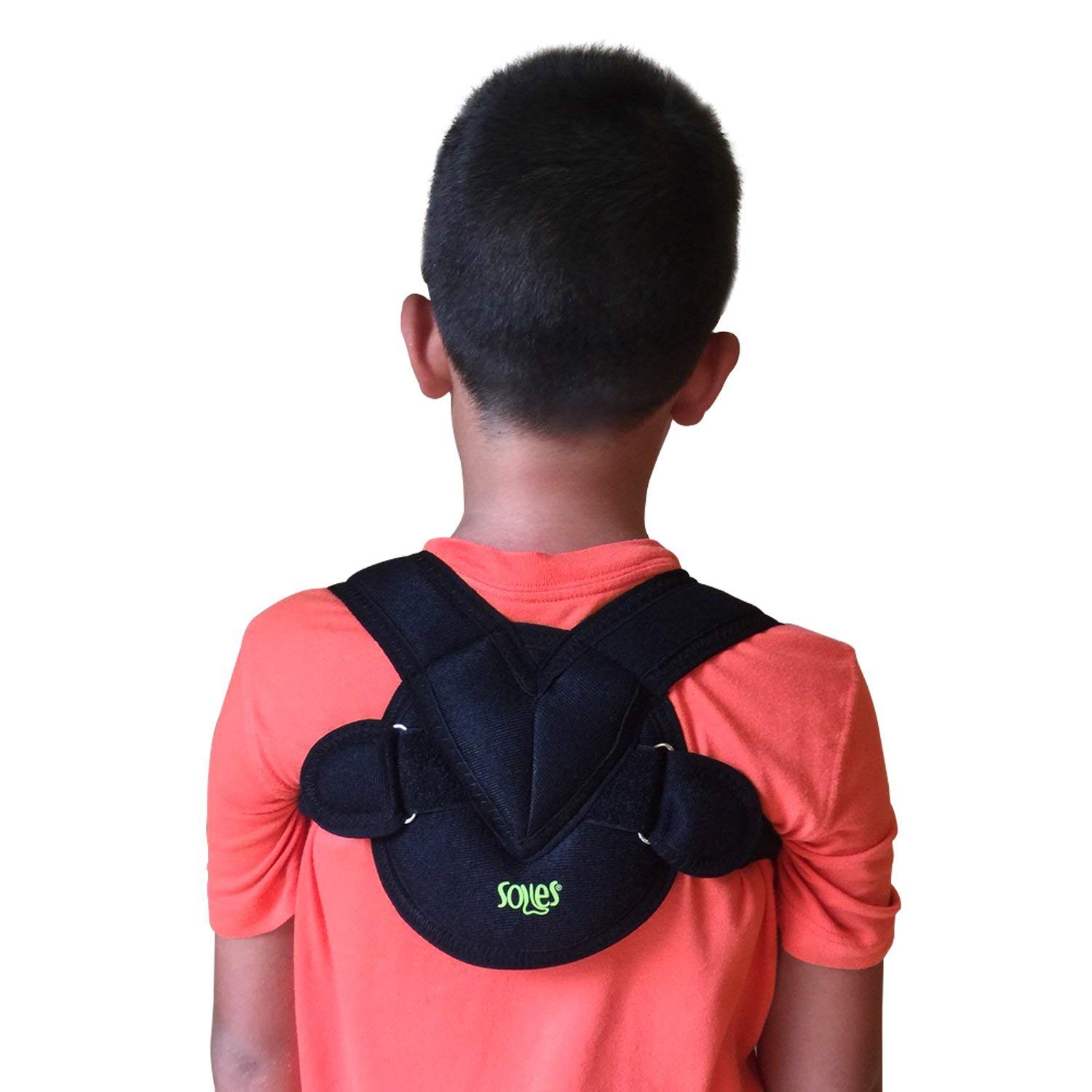 Clavicle Bandage by Soles - Adjustable, Flexible, Breathable Neoprene - Unisex - Improves Poor Posture & Osteoporosis, Clavicle Brace for Collarbone Injuries (Pediatric)