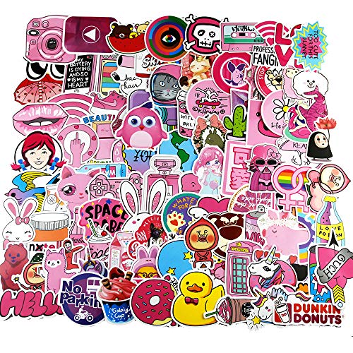 Girls Stickers(100pcs),Laptop Stickers for Girl Scrapbooking Car Skateboard Motorcycle Bicycle Luggage Guitar Bike Cute Cartoon Stickers