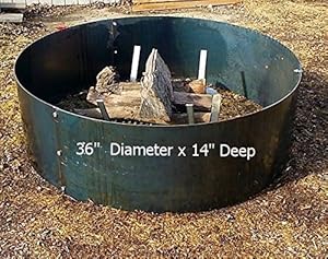 Steel Fire Pit Ring Liner Insert 36" x 14": Amazon.co.uk ...