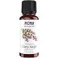 NOW Essential Oils, Clary Sage Oil, Focusing Aromatherapy Scent, Steam Distilled, 100% Pure, Vegan, Child Resistant Cap, 1-Ounce