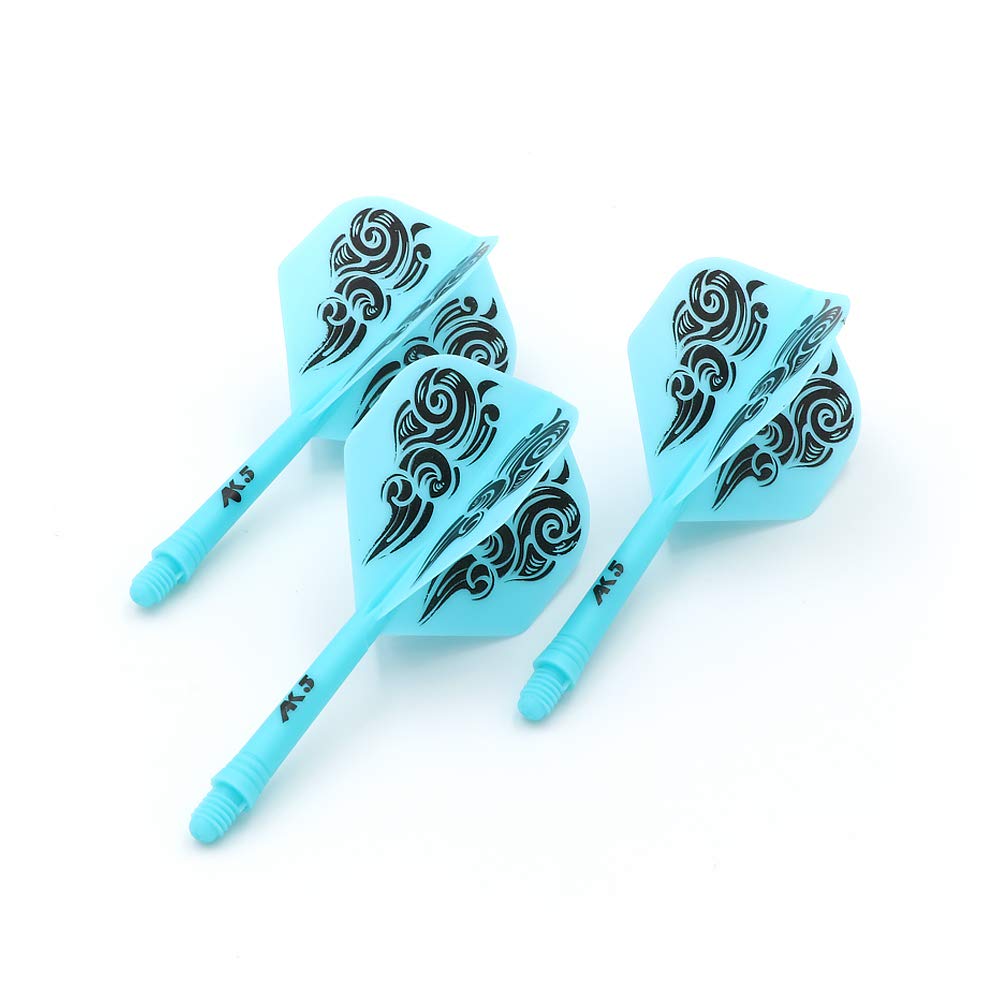 CUESOUL ROST Integrated Dartpfeile Schäfte Shafts and Darts Flights Standard Shape,Set of 3 pcs Unique Designed Pattern(CSAK-55XFY)