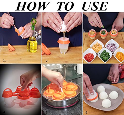 Egg Chums - Silicone Egg Cooker as seen on TV with HOLDER!! Hard Boiled Egg Maker | Egg Poacher - Get Hard Boiled Eggs… 4 Egg Chums - Silicone Egg Cooker as seen on TV with HOLDER!! Hard Boiled Egg Maker | Egg Poacher - Get Hard Boiled Eggs… - Image 5