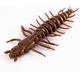 Dr.Fish 8/20 Pack Hellgrammite Soft Fishing Lure Worm Bait 2''/3" Freshwater Bass Fishing Plastic Lures Grub Crappie Panfish Bluegill Trout Walleye