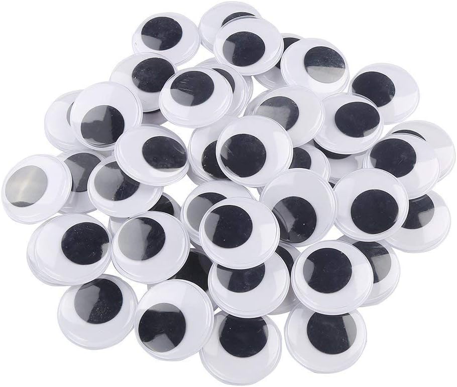 Googly Eyes Self Adhesive 20mm - 100 Stick On Googly Eyes for Crafting Kids Craft Projects & DIY, Black White - Image 5