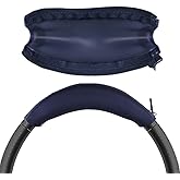 Adhiper Silicone Sweat Headband Cover for Sony WH-1000XM4, WH-CH720N, WH-XB910N, ULT WEAR, Washable Zipped Dustproof Headband Cover Protector for Soundcore Space Q45, Life Q30 & Q20 (Dark Blue)