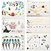 NUOLUX Temporary Tattoos Flash Tattoos 10 Sheets Waterproof